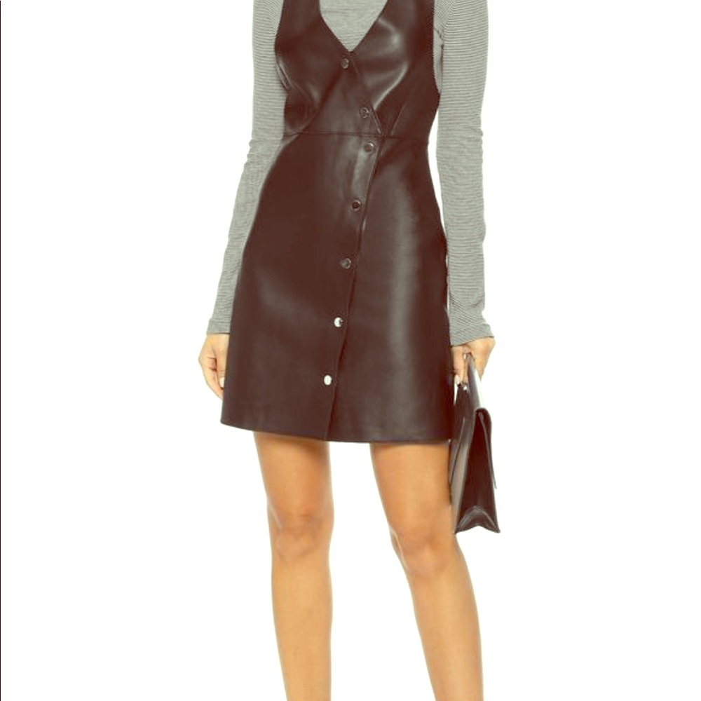 Maje genuin leather dress size 1